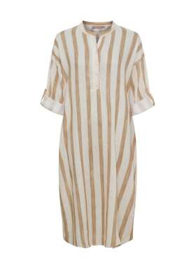 Marta Du Chateau - ARMINA DRESS Stribet Hør Kjole