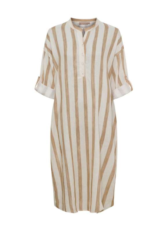 Marta Du Chateau - ARMINA DRESS Stribet Hør Kjole