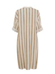 Marta Du Chateau - ARMINA DRESS Stribet Hør Kjole