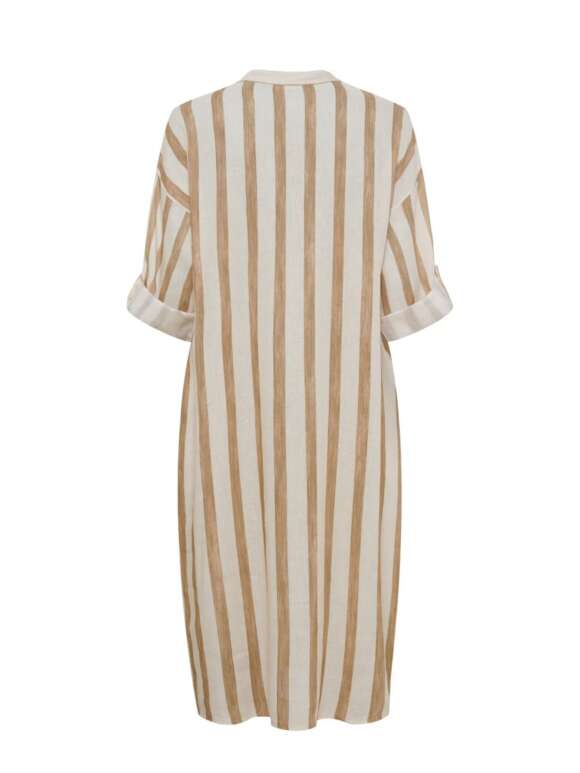 Marta Du Chateau - ARMINA DRESS Stribet Hør Kjole