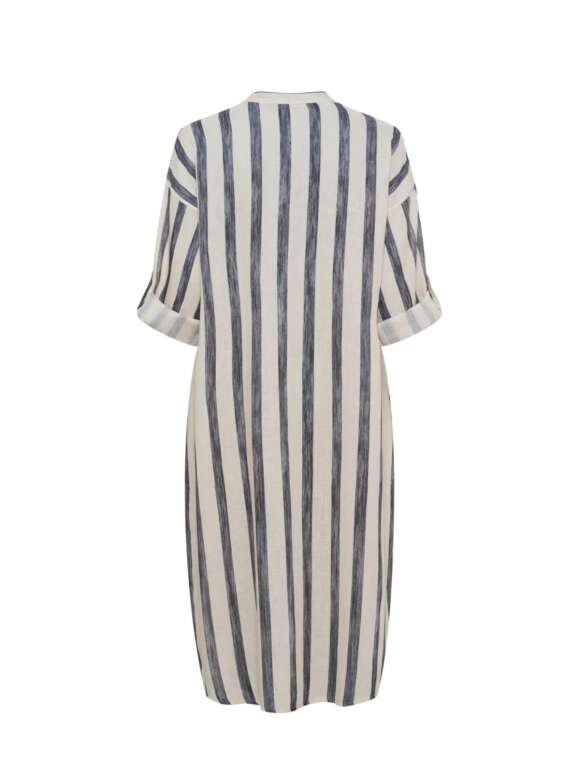 Marta Du Chateau - ARMINA DRESS Stribet Hør Kjole