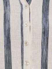 Marta Du Chateau - ARMINA DRESS Stribet Hør Kjole