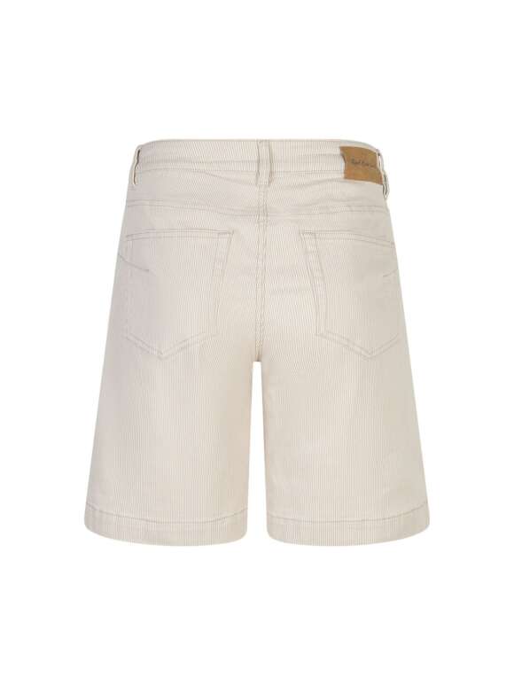 Red Button - Kate Short Denim Stripe Pebble