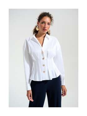 Joseph Ribkoff - Sofistikeret Figursyet Peplumbluse