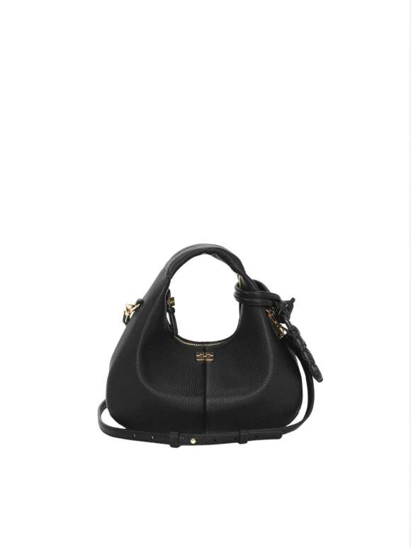Ganni - Sort Mini Hobo Taske