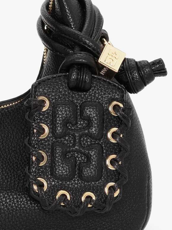 Ganni - Sort Mini Hobo Taske