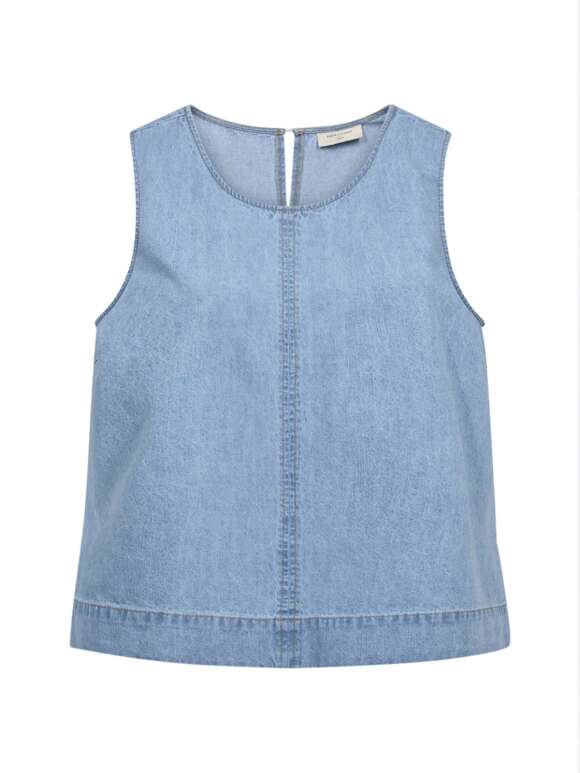 FREEQUENT - LISEA Sommer Denim Bluse