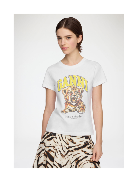 Ganni - Cool T-shirt Med Tiger