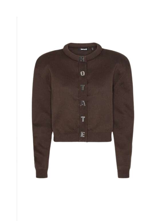 ROTATE - Firm Knit Cardigan Dark Brown