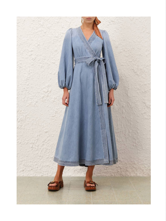 Zimmermann - INDRA DENIM Kjole