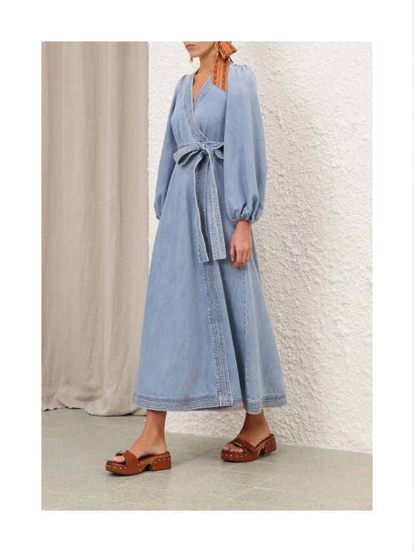 Zimmermann - INDRA DENIM Kjole