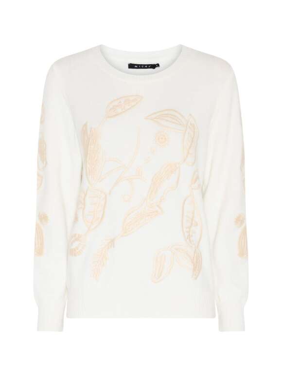 Micha - Elegant Strik Med Broderier