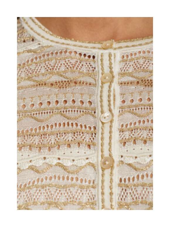 Ulla Johnson - Mia striped pointelle-knit cardigan