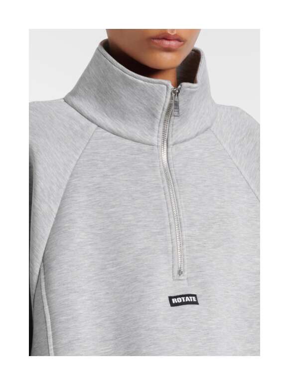 ROTATE - Oversized half-zip sweatshirt