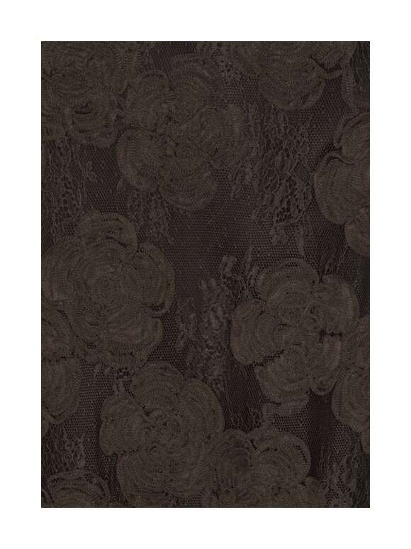 ROTATE - 3d Flower Maxi Dress Dark Brown