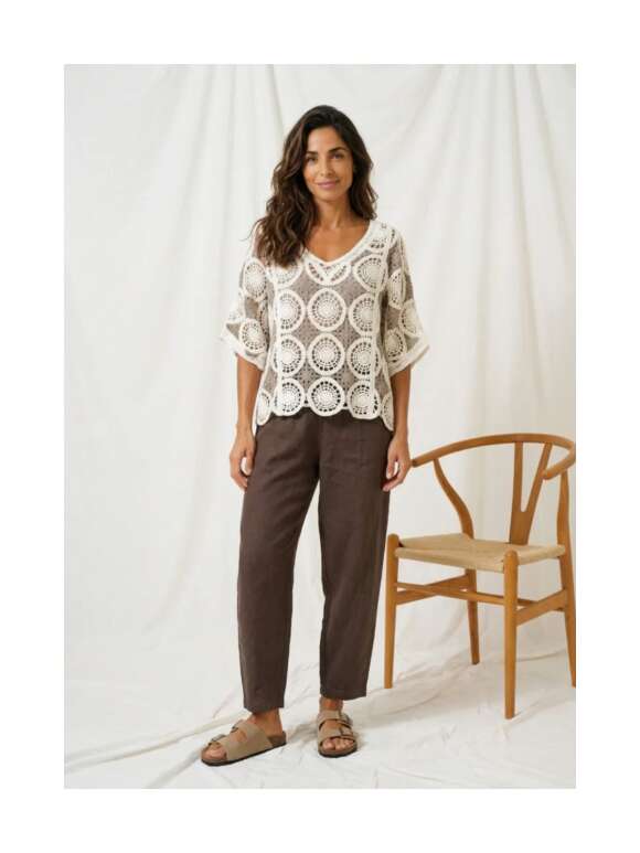 Marta Du Chateau - Feminin Hæklet Bluse