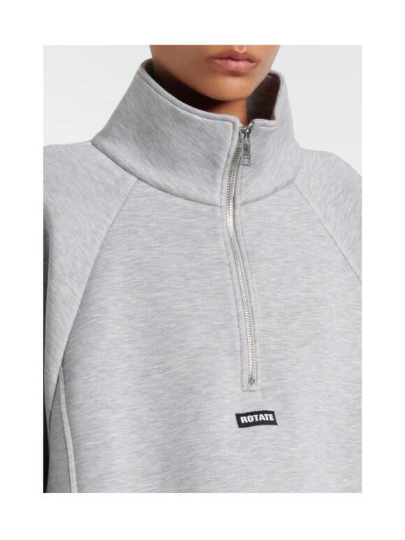 ROTATE - Scuba Half Zip Jacket Light Grey