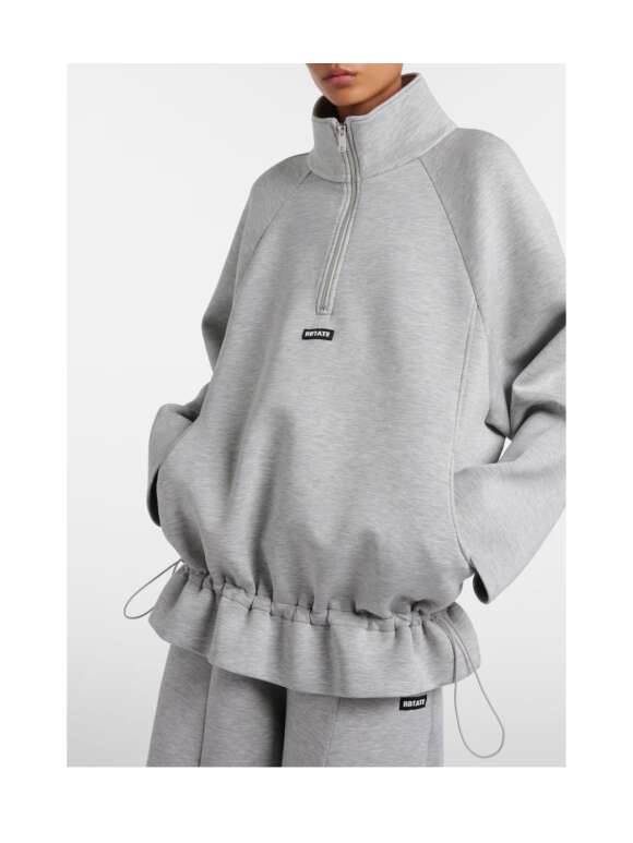 ROTATE - Scuba Half Zip Jacket Light Grey