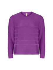 Skovhuus - Finstrikket bluse med rund hals Skovhuus - Finstrikket bluse med rund hals