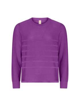 Skovhuus - Finstrikket bluse med rund hals