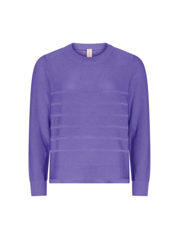Skovhuus - Finstrikket bluse med rund hals
