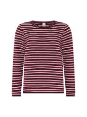 Skovhuus - Finstrikket bluse med smalle striber Skovhuus - Finstrikket bluse med smalle striber