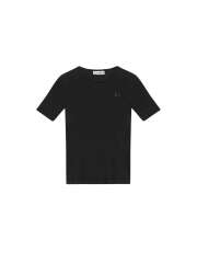 Ganni - T-shirt i blød rib Ganni - T-shirt i blød rib