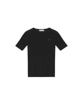 Ganni - T-shirt i blød rib