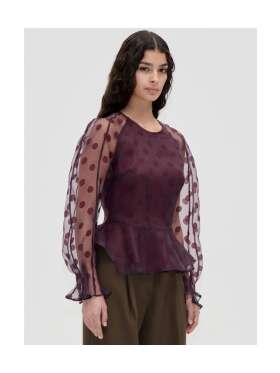 Stine Goya - Sheer Peplum  Bluse