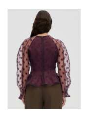 Stine Goya - Sheer Peplum Bluse Stine Goya - Sheer Peplum Bluse
