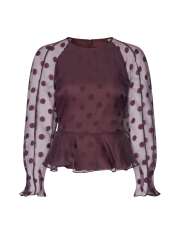 Stine Goya - Sheer Peplum Bluse Stine Goya - Sheer Peplum Bluse