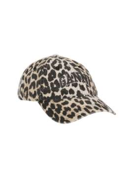 Ganni - Leopardmønstret kanvaskasket