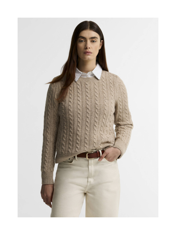 BARBOUR - Ashdown Relaxed Wool-Blend Cable-Knit Jumper