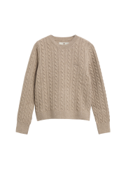 BARBOUR - Ashdown Relaxed Wool-Blend Cable-Knit Jumper BARBOUR - Ashdown Relaxed Wool-Blend Cable-Knit Jumper