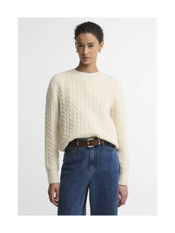 BARBOUR - Ashdown Relaxed Wool-Blend Cable-Knit Jumper