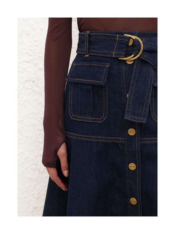 Zimmermann -  DENIM MIDI SKIRT