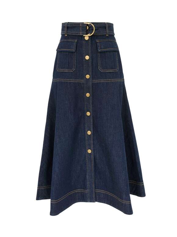 Zimmermann -  DENIM MIDI SKIRT