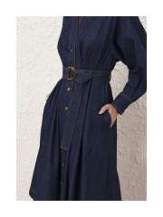 Zimmermann - DENIM MIDI SHIRT KJOLE Zimmermann - DENIM MIDI SHIRT KJOLE