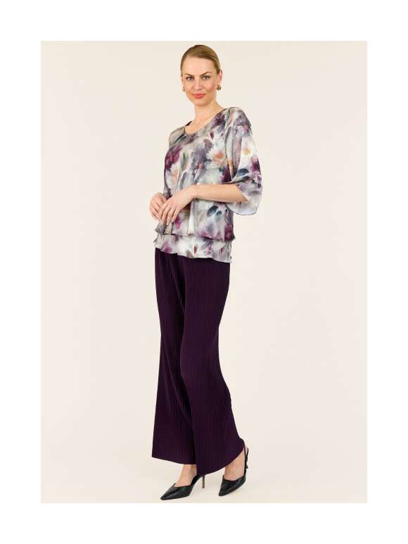 Godske - BLOMSTRET SYREN BLUSE