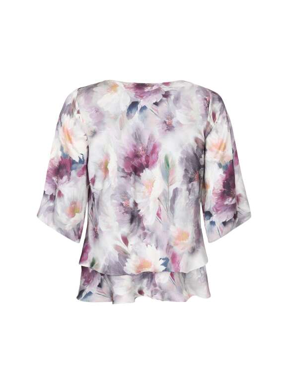 Godske - BLOMSTRET SYREN BLUSE