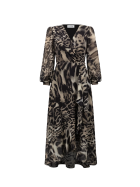 Joseph Ribkoff - Chiffon Printed Wrap Dress