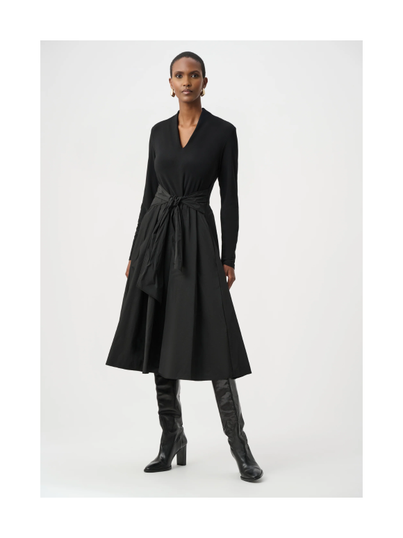 Joseph Ribkoff - Fit & Flare V-Neck Dress