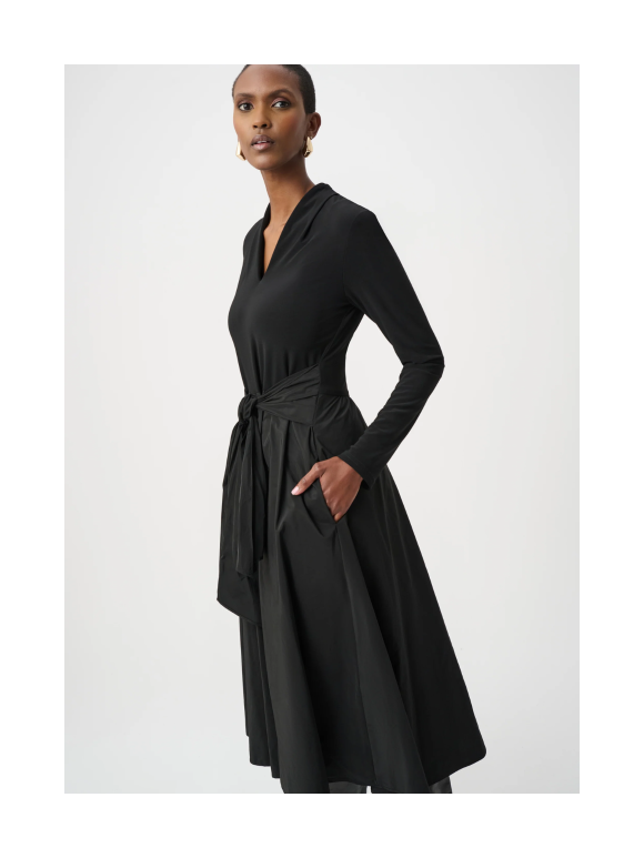 Joseph Ribkoff - Fit & Flare V-Neck Dress