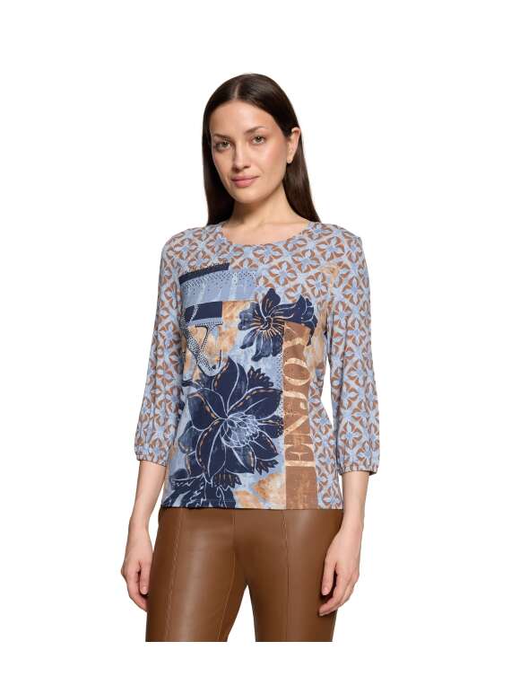 Betty Barclay - Oversized Bluse med Grafisk Print