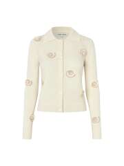 Stine Goya - Collared Long Sleeve Cardigan Stine Goya - Collared Long Sleeve Cardigan