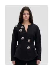 Stine Goya - Flared Hem Zip-Up Top Stine Goya - Flared Hem Zip-Up Top