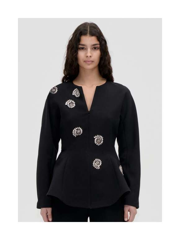 Stine Goya - Flared Hem Zip-Up Top