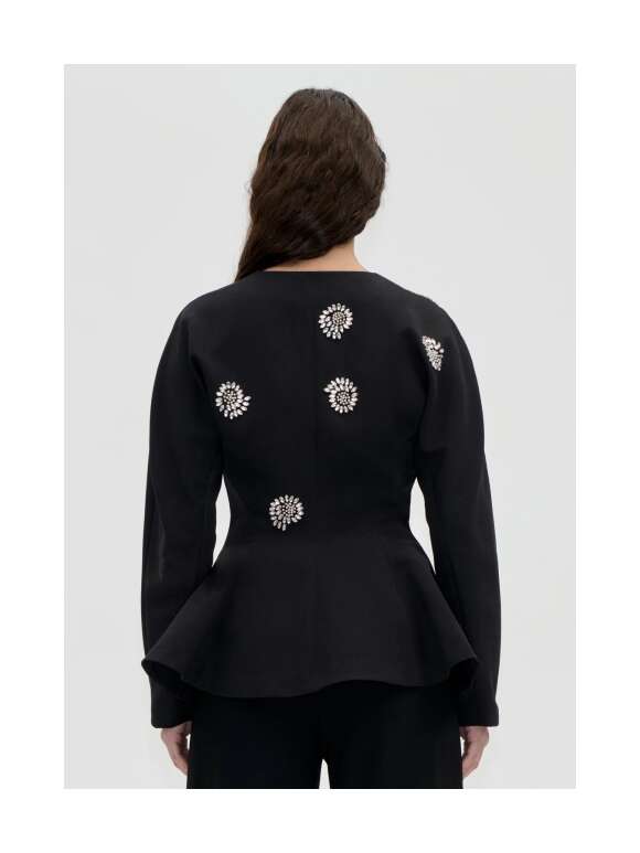 Stine Goya - Flared Hem Zip-Up Top