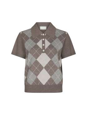 Neo Noir - Gia Check Knit Blouse