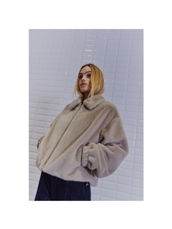 With Black - NOHR FAUX FUR JACKET